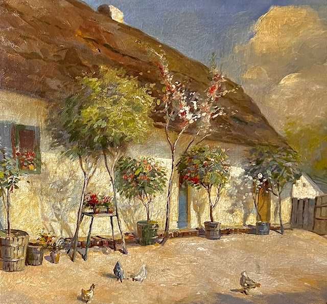 AUTENTIC! Superb tablou EMIL PAP (1884–1945) ulei/panza, Mare:100x80cm