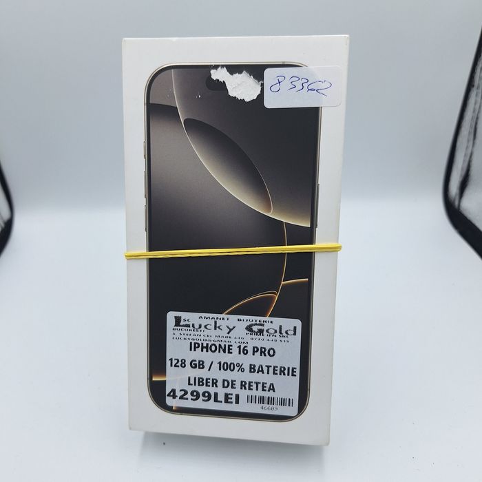 Iphone 16 Pro 128 GB 100 BATERIE factura garanție #46609