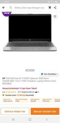 НОУТБУК HP 250 G8/core ı5-1135G7 СОТИЛАДИ