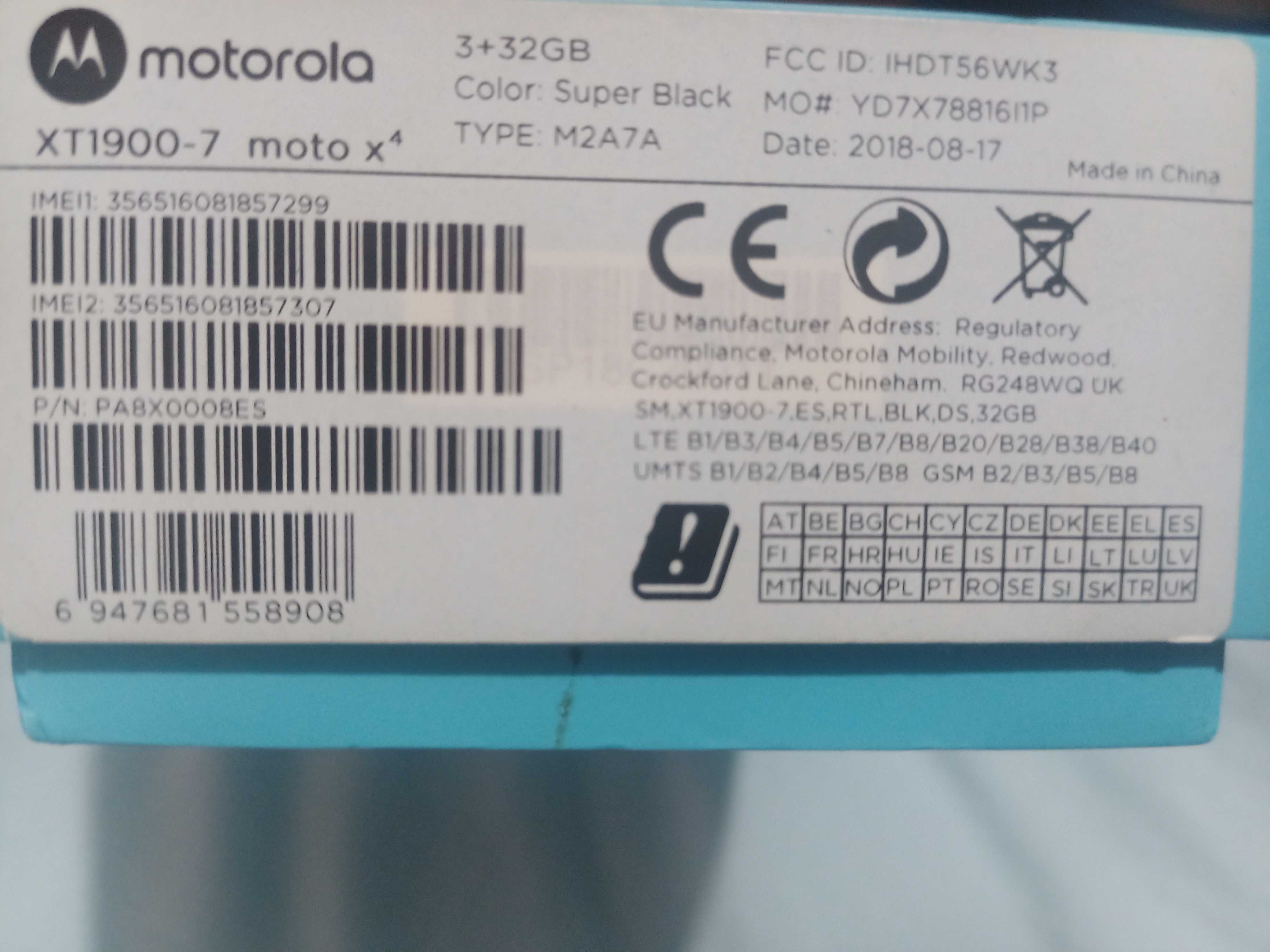 Motorola Moto x4 NOU +Husa + folie sticla
