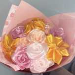 buchet de flori din satin