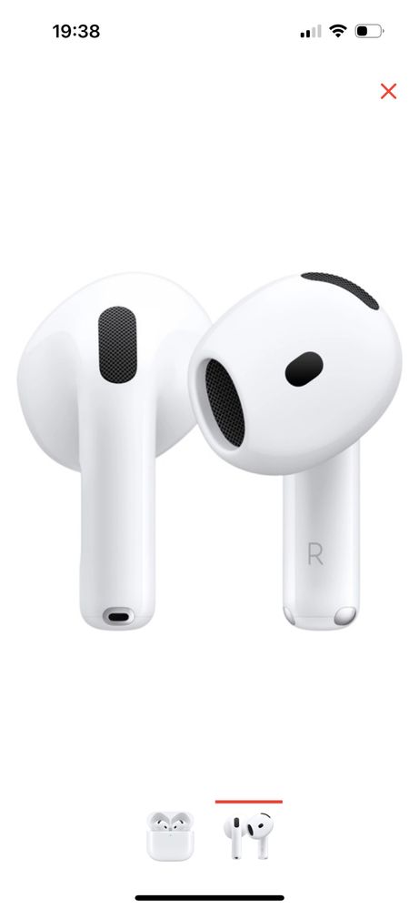 Продам наушники apple air pods 4 active noise cancellation белый