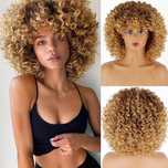 Peruca Z2 (Daira-Shop.ro) Afro Blonda Suvite Satena Volum Creata Ombre