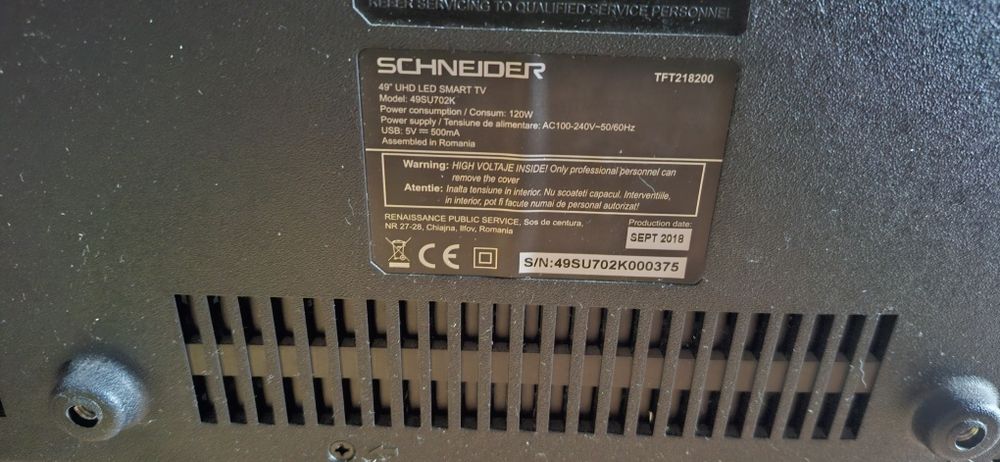 Tv schneider (non smart) 123 cm