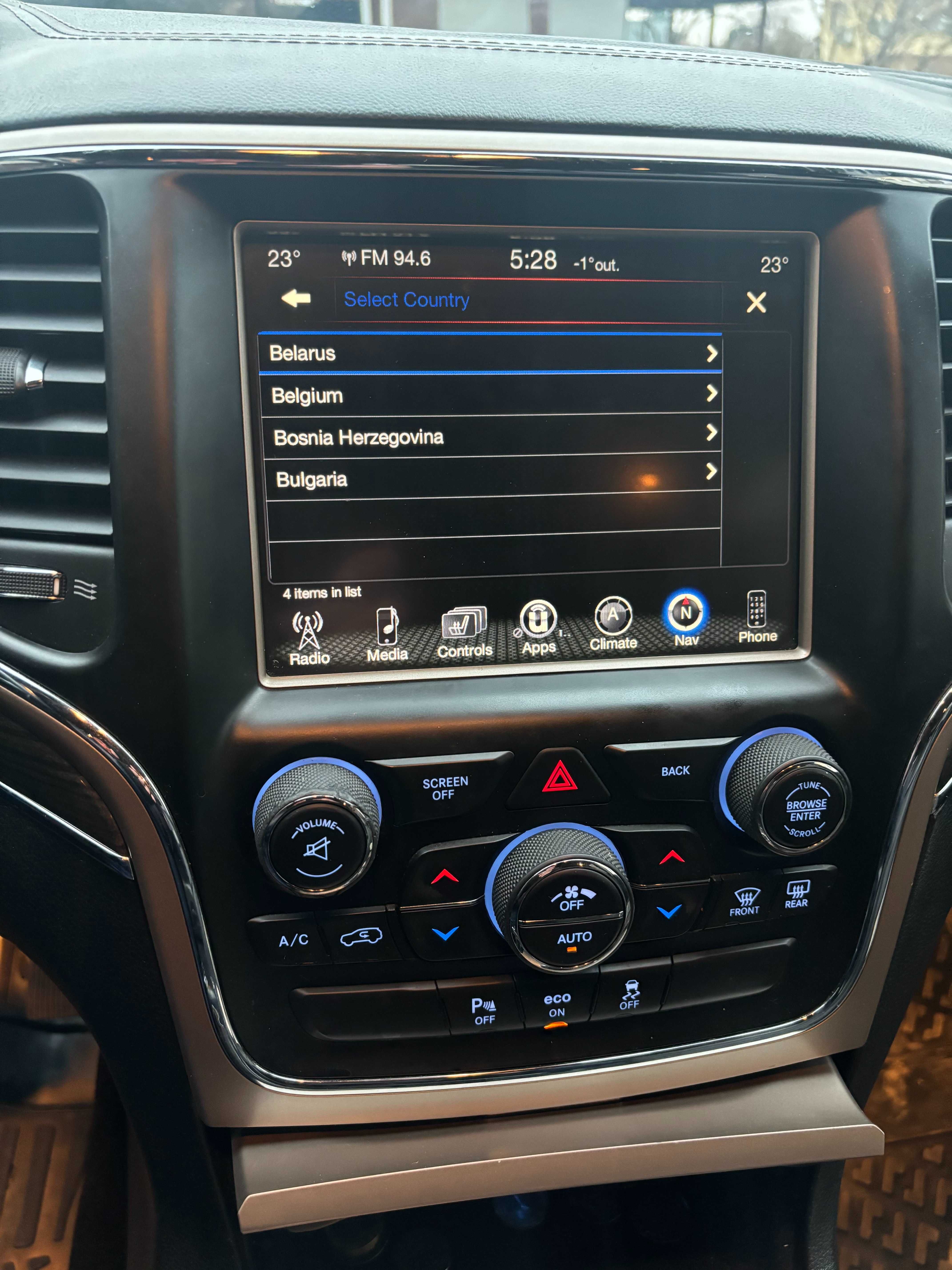 Uconnect Конвертиране Регион Jeep Ram Dodge Chrysler Dodge Fiat