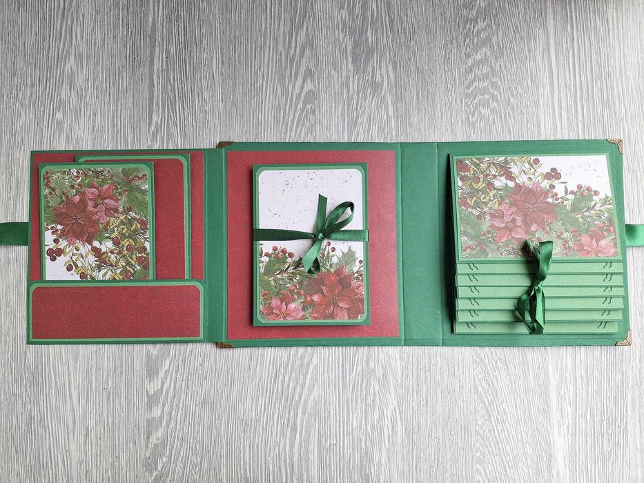 Скрапбук албум с коледни елементи, ръчна изработка /53.26