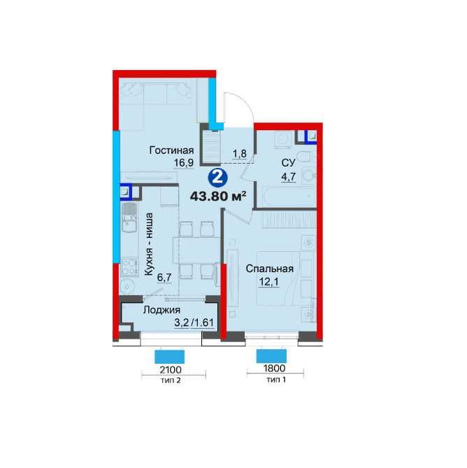 Aksiya! Arzon narxda 2 xonali kvartira — ko‘l va bog‘ yonida! (SJ)