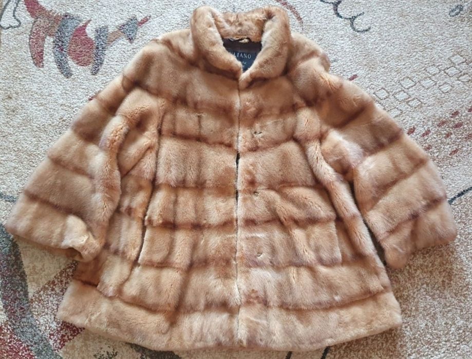 Итальянска шуба норка "поперечка" размер М-L
