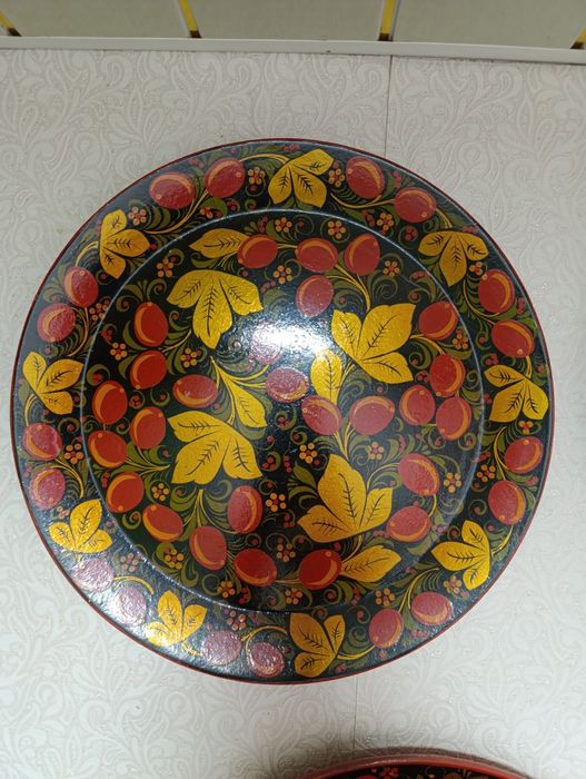 Тарелки деревянные росписные