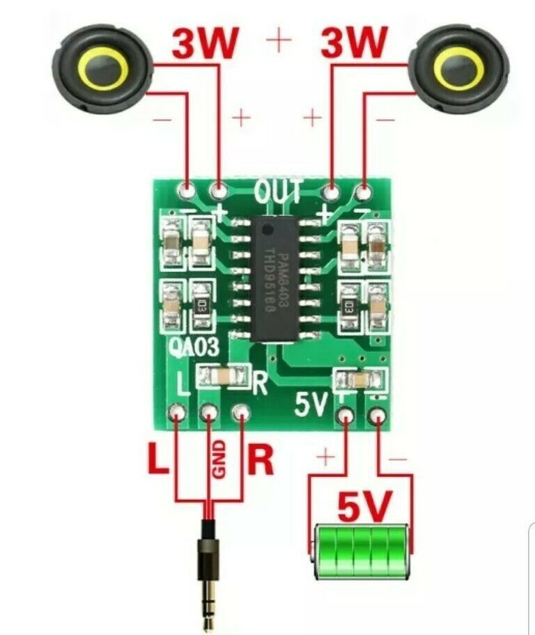 Аудио усилитель PAM8403