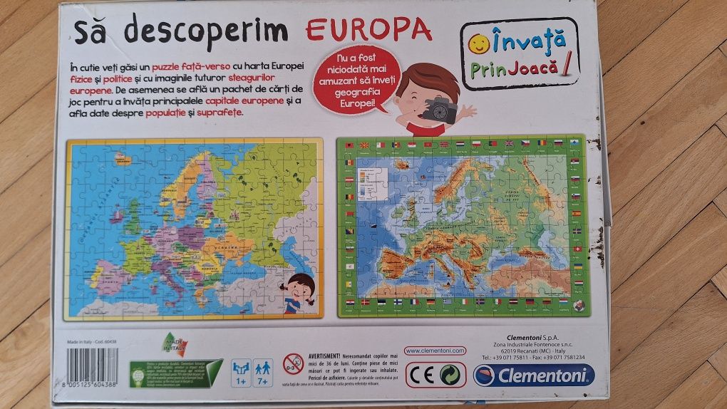 Joc si puzzle harta europei