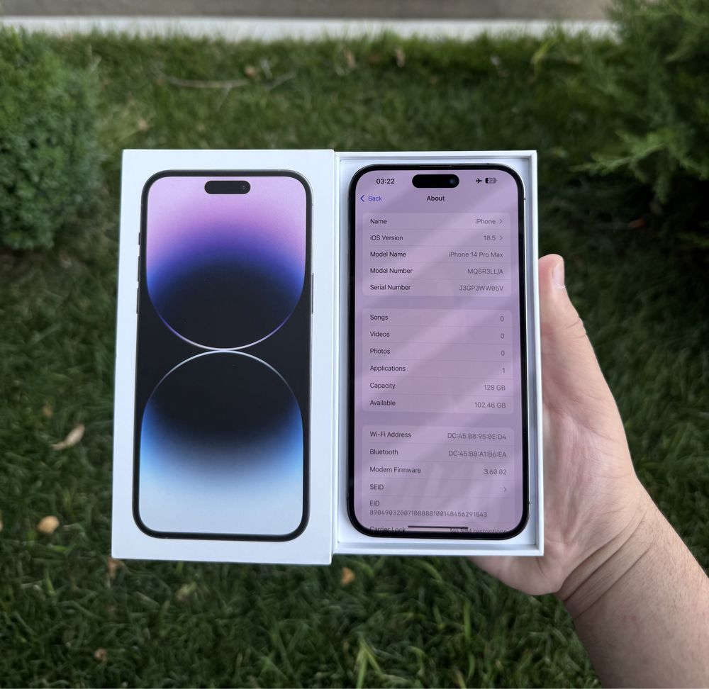 Iphone 14 Pro Max Esim Ideal 128 gb yomkst 87 radnoy hama joy ishlidi