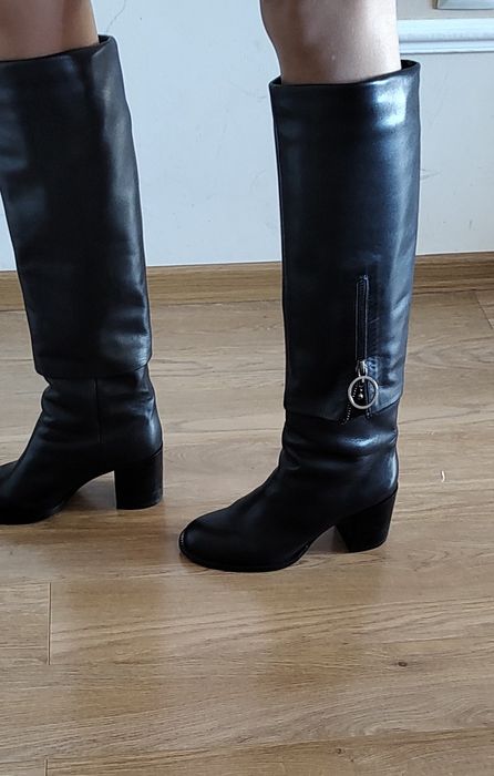 Високи ботуши от естествена кожа