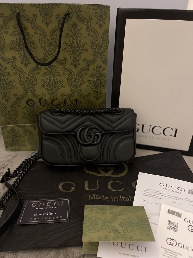 Poset/ Geanta Gucci neagra