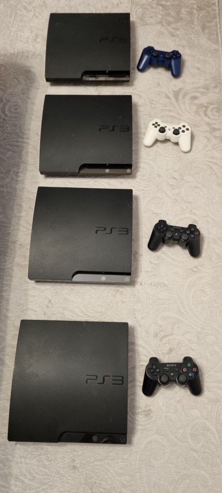 Consola PS3 slim, maneta originala wifi si 3 jocuri