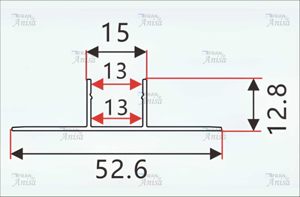 Алюминиевый профиль с подсветкой 15мм