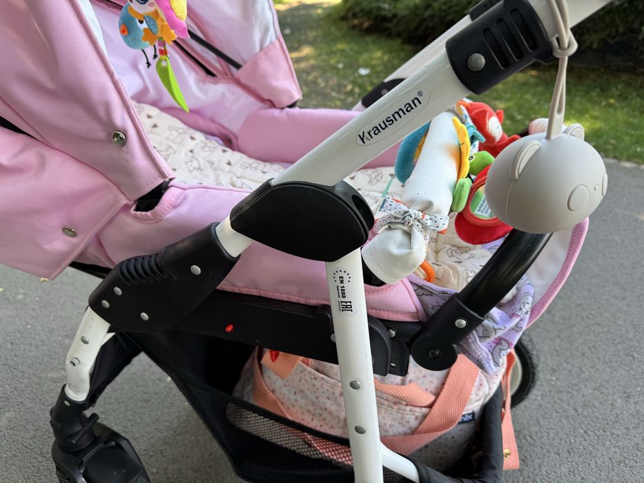 Caruț bebe Krausman 3 în 1 Jet Pink