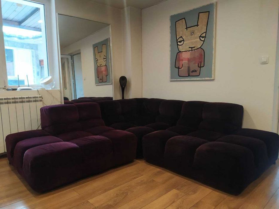 Дизайнерски Канапета B&B Italia в лилаво кадифе! ОРИГИНАЛНИ!