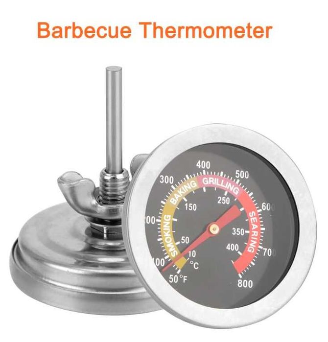 Termometru inox gratar afumatoare cuptor barbeque boiler fum 450gC