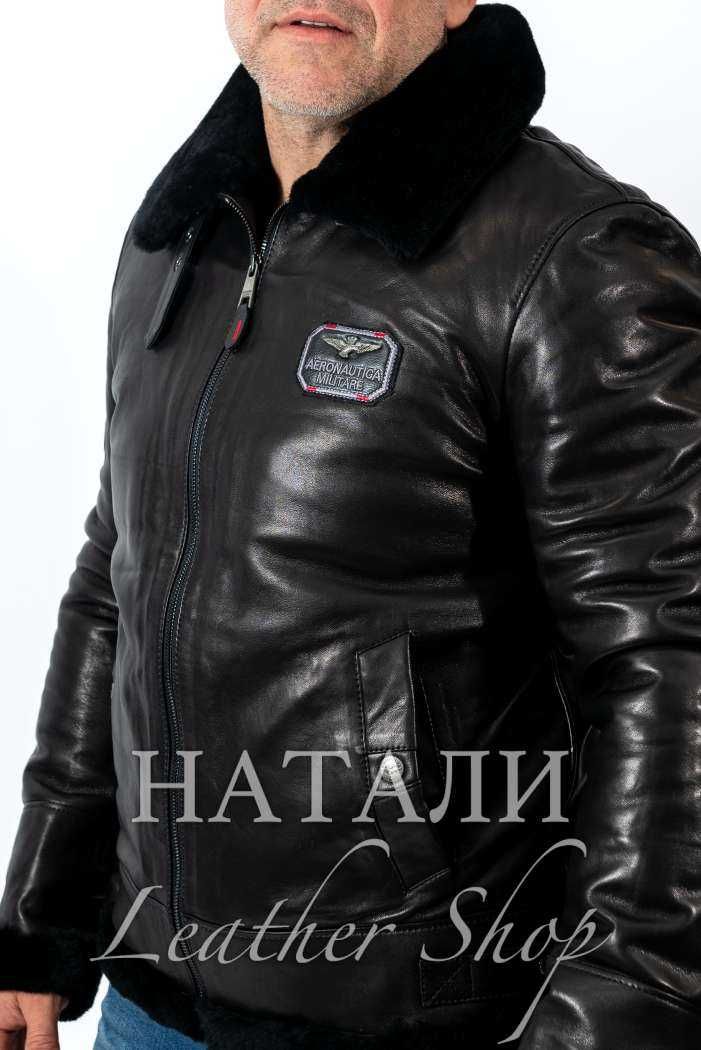 Мъжки кожух Бисер Black