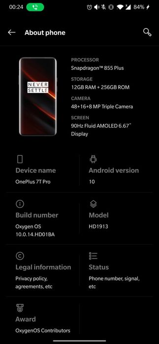 OnePlus 7T Pro McLaren Edition 5G, Dual SIM, 256GB, 12GB RAM, Full