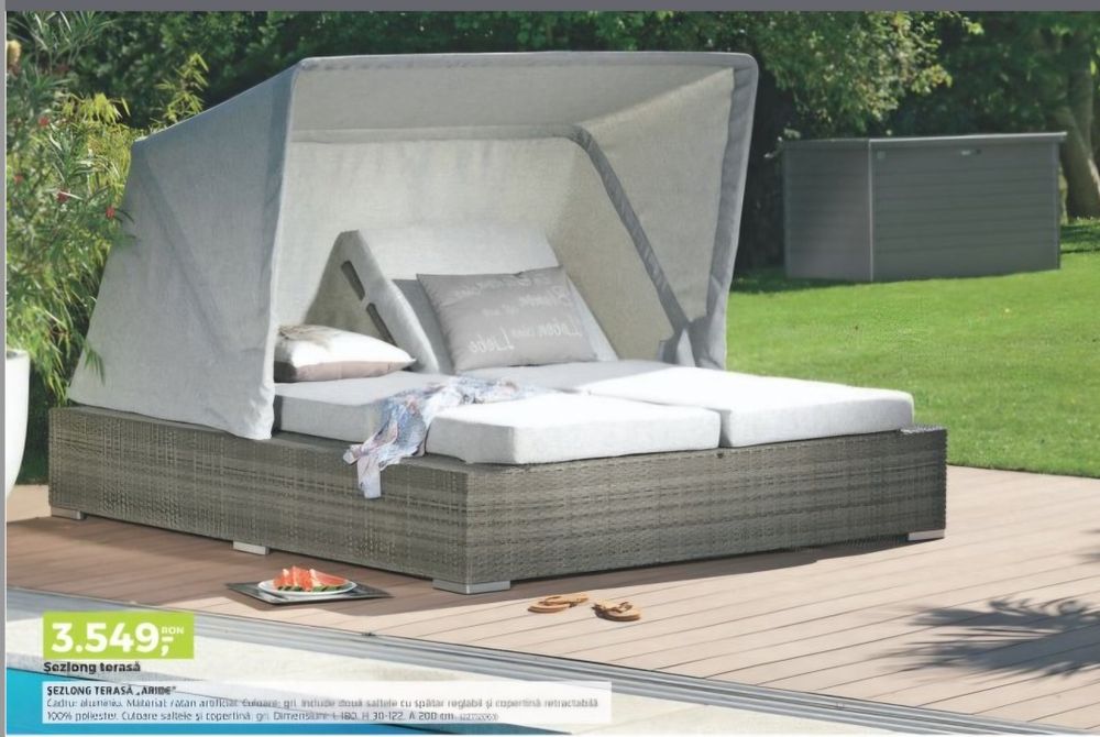 Vand Sezlong terasa ARIDE,  utilizat foarte puțin