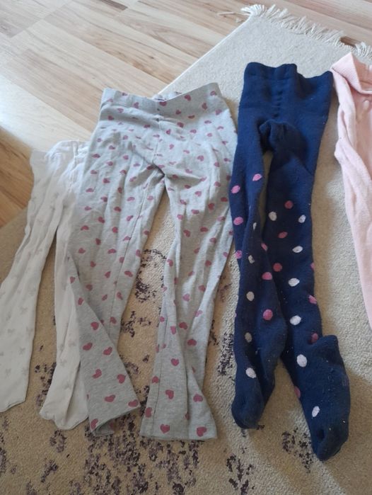 set 6 pantaloni ciorapi fata 110 116 4 5 6 ani h&m lupilu little kids
