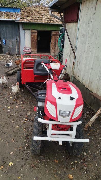 Motocultor cu remorca cu capacitate de 500kg, 16 HP