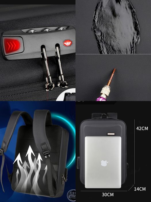 мужской рюкзак для ноутбука с твердым корпусом, ударостойкий, водонепр