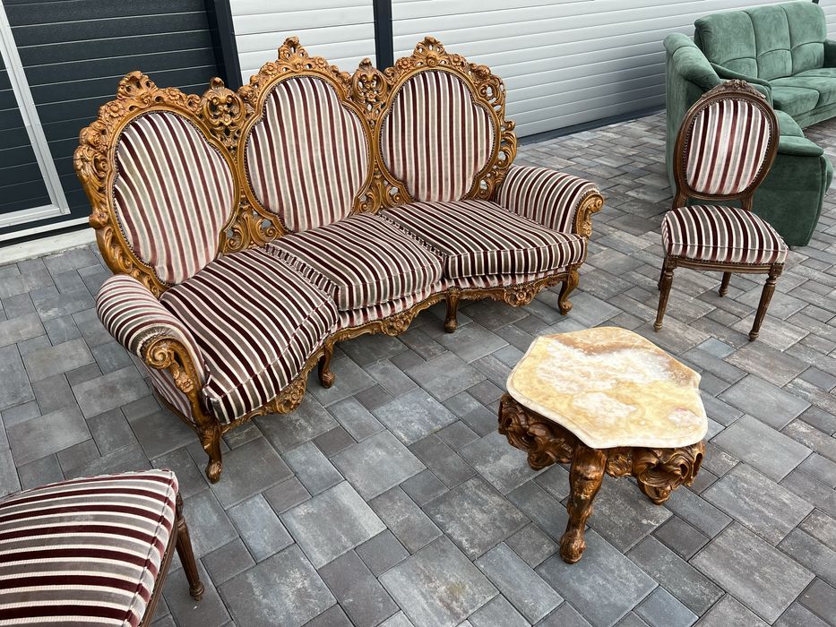 Set Canapea stil baroc ~ Antic Lemn masiv