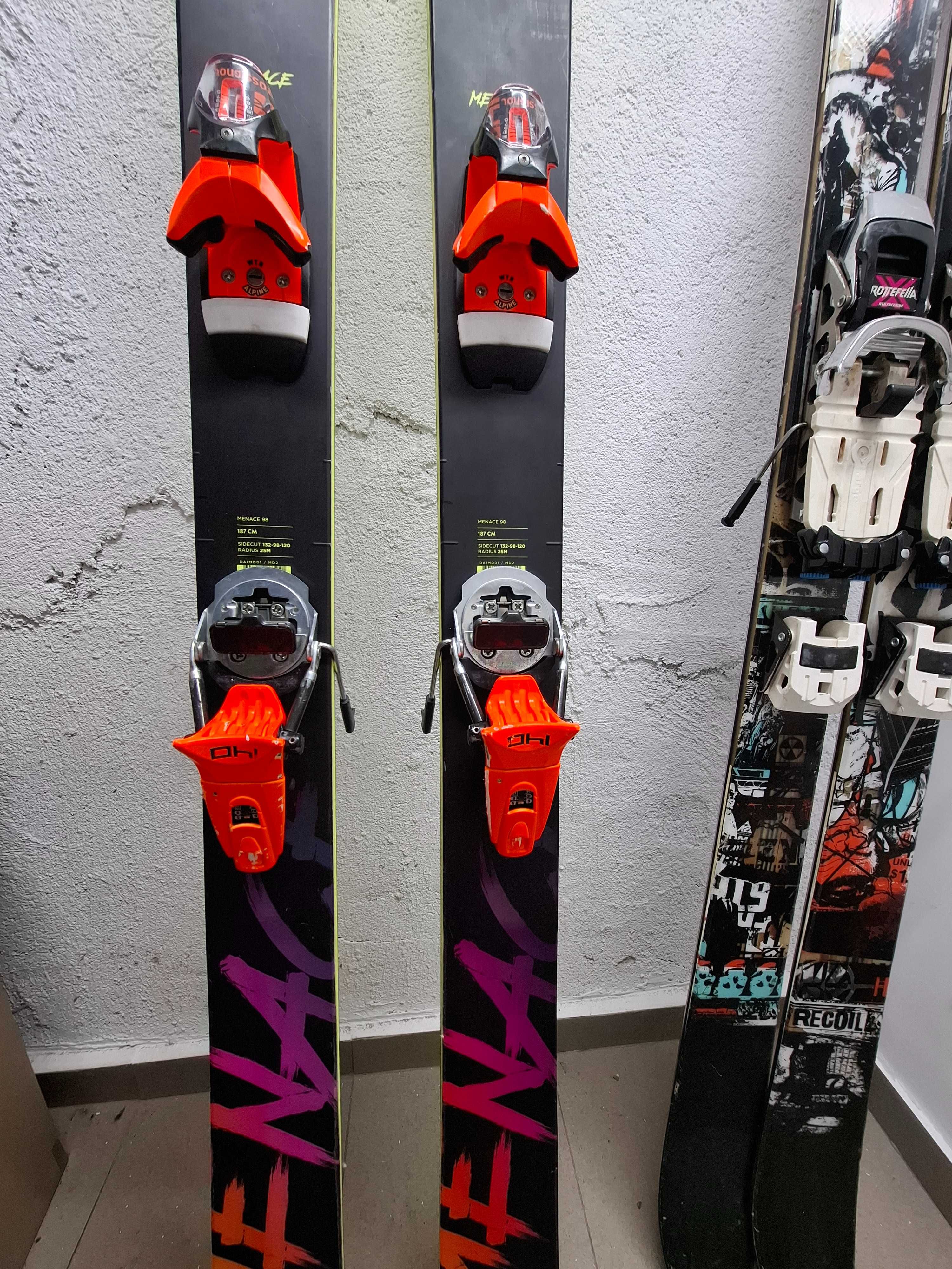 Продавам ски Dynastar Menace 98 - 187см.Автомат Rossignol/Look FKS 140