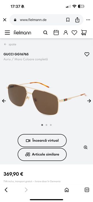 Gucci GG1676s Gold