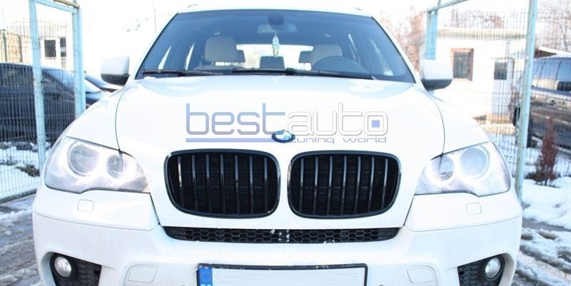 Бъбреци за BMW X6 E71 БМВ Х6 Е71 Черен Гланц - Решетки за BMW X5 X6