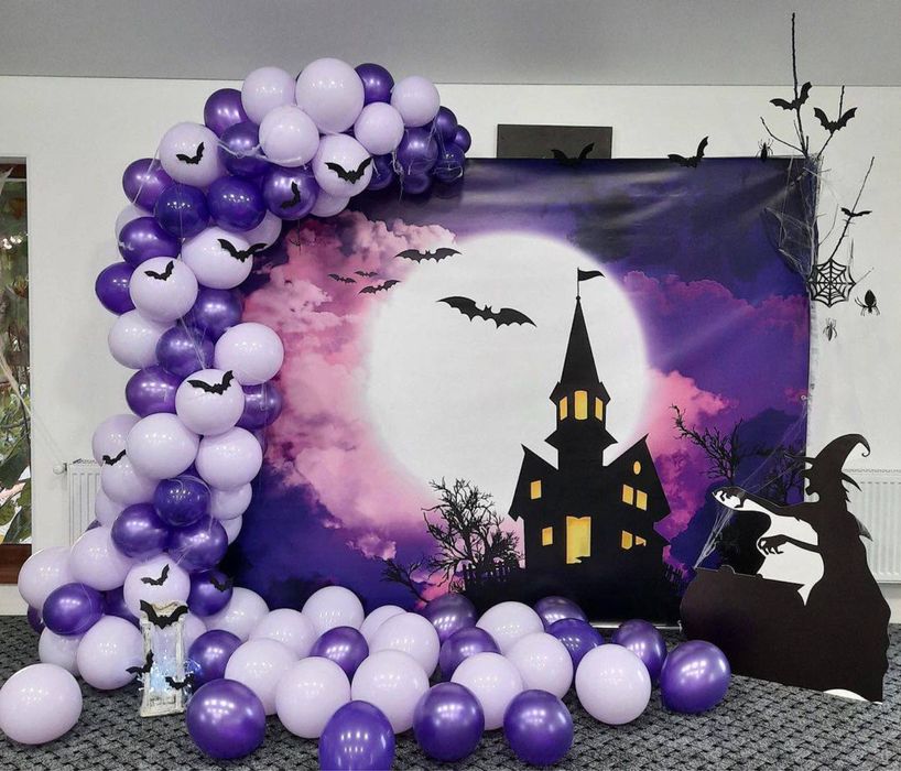 Фотозоны на Helloween, шары, декор.