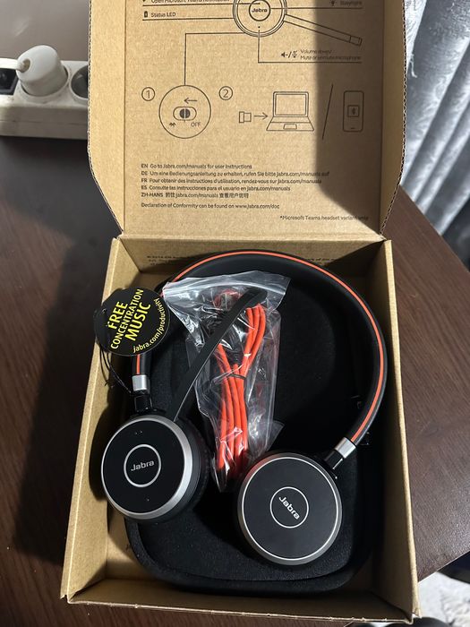 Casti PC Jabra Evolve 65, Bluetooth, USB, negru