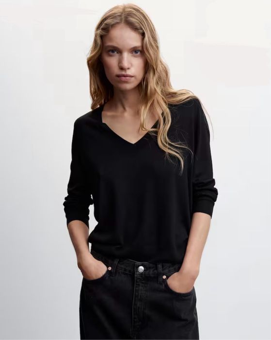 Черна блуза - Mango