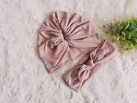 Set turban si bentita roz pudra