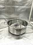 Cratita inox 14L fund triplu + capac sticla abur
