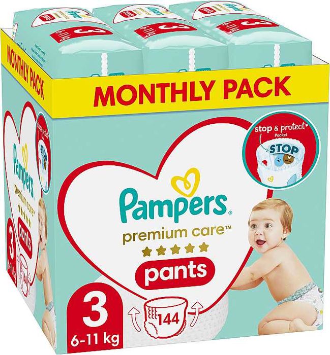 Детски пелени pampers pants premium care 3