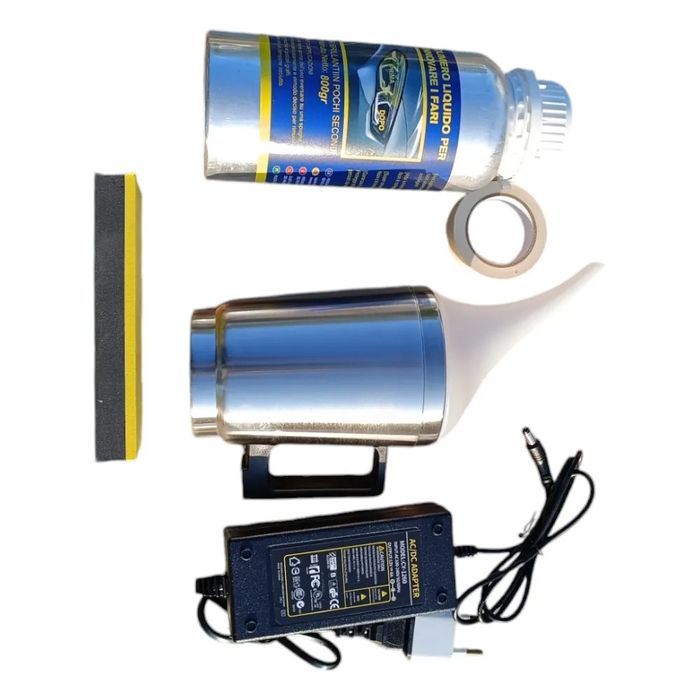 kit restaurare faruri cu polimer lichid 800ml si cana electrica