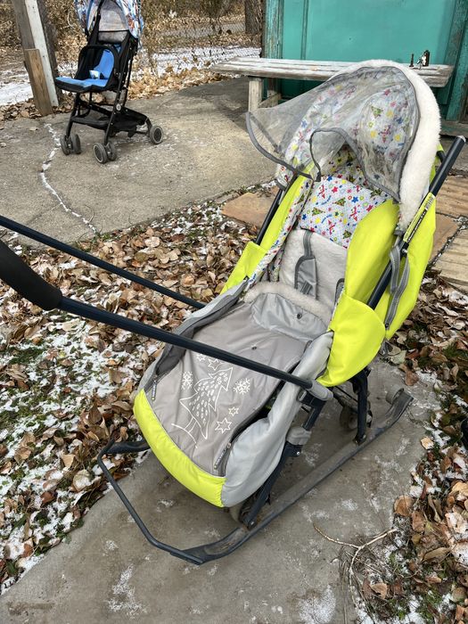 Коляска сани (зимняя)