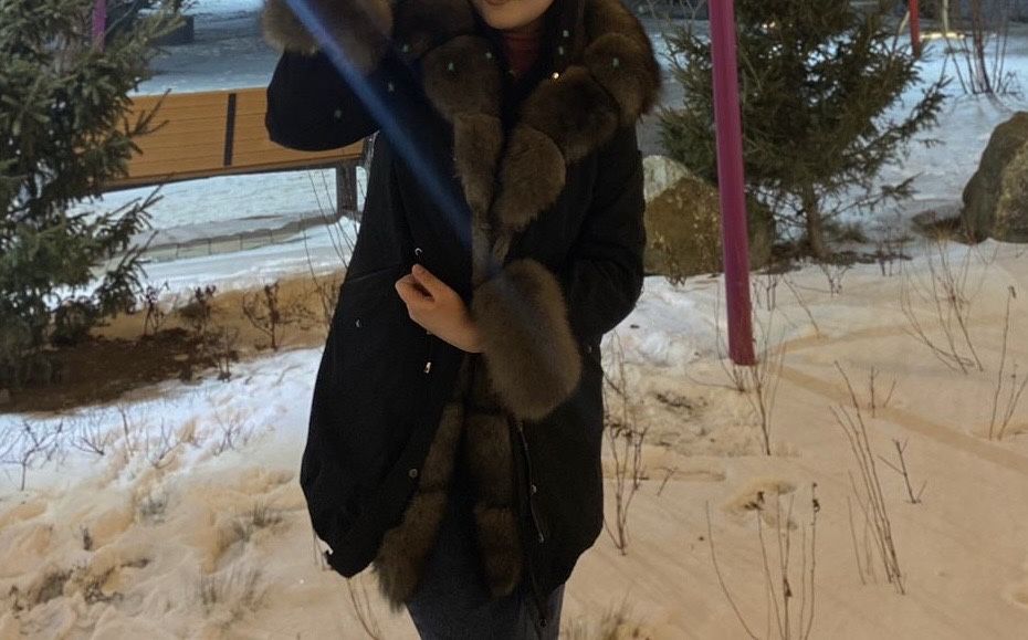 Норковая парка , почти новая