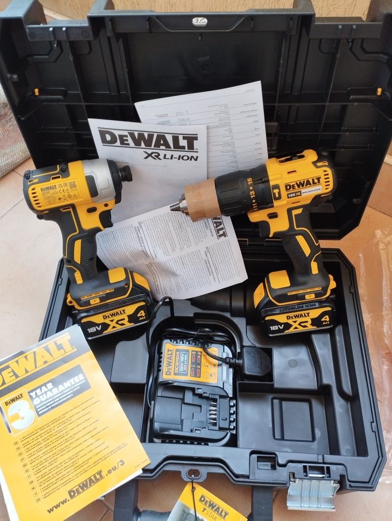 Винтоверт комбиниран и импакт DeWALT, чисто нови 18V 4 Ah Деволт