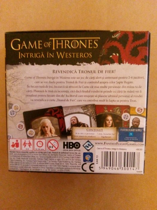 GAME OF THRONES - intriga in westeros - joc de carti in limba romana