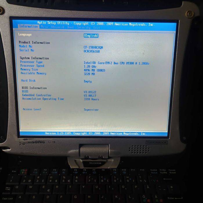 Laptop Panasonic CF 19 win 10