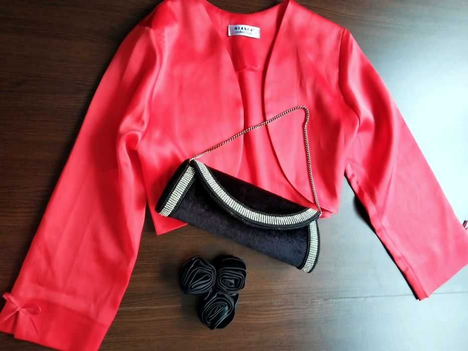 Bolero din matase rosie