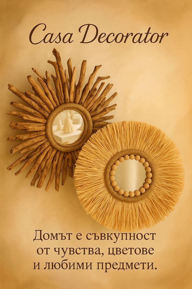 Огледало от дървени клонки. Ръчна изработка!