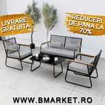 Set mobilier gradina/terasa/balcon 2 fotolii + canapea și masa TIVOLI