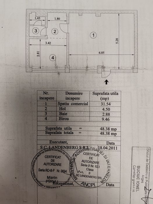 Inchiriez Spatiu Comercial / 48 mp / Zona Piata