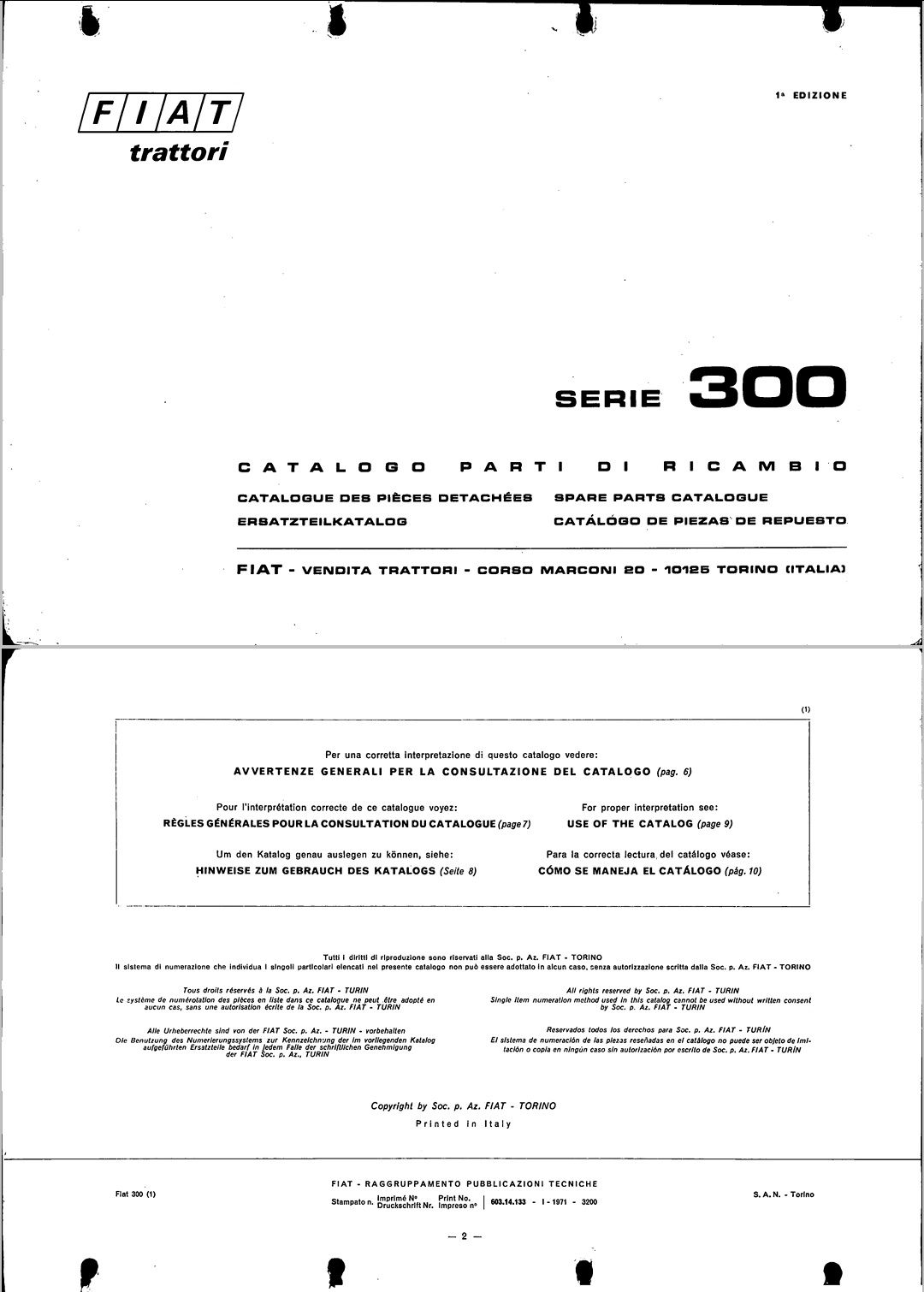 Manual tehnic de utilizare si intretinere - Fiat 250 / 300 / 300DT